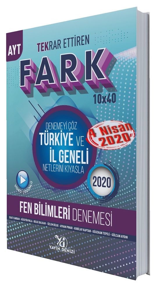 Yayın Denizi AYT Fen Bilimleri Fark Tekrar Ettiren 10 x 40 Denemesi