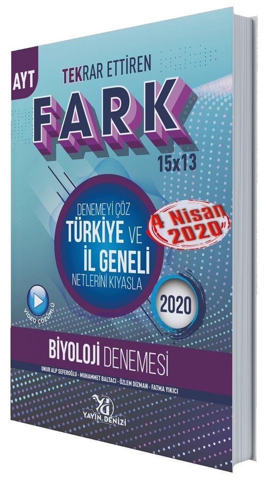 Yayın Denizi AYT Biyoloji Fark Tekrar Ettiren 15 x 13 Denemesi