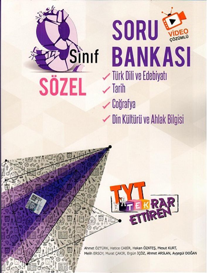 Yayın Denizi 9. Sınıf Sözel Tüm Dersler TEK Serisi Soru Bankası