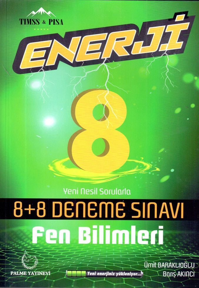 Palme 8.Sınıf Enerji Fen Bilimleri 8+8 Deneme Sınavı