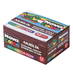 Nova Color Akrilik Boya Şişe 30 CC 12 Renk