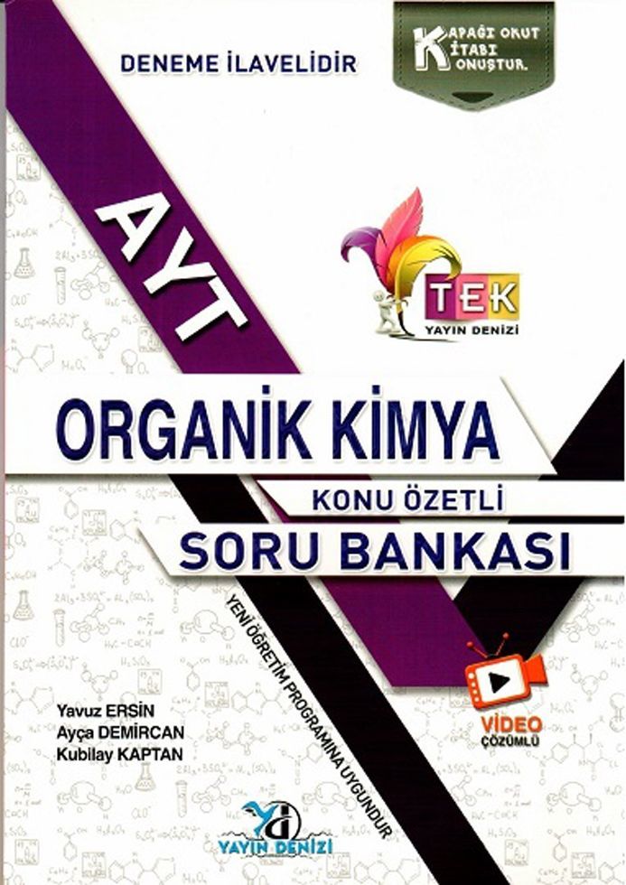 Yayın Denizi AYT TEK Serisi Organik Kimya Konu Özetli Soru Bankası
