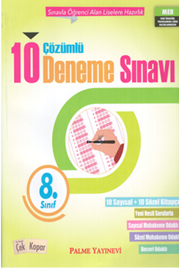 Palme 8.Sınıf Tüm Dersler 10 Çözümlü Deneme Sınavı