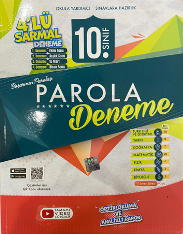 Evrensel İletişim 10.SINIF SARMAL 4 LÜ DENEME (PAROLA)