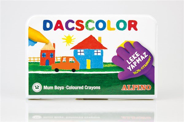 Alpino Dascolor Mum Pastel Boya Plastik Kutu Yuvarlak 12'li