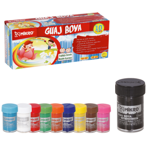 Mikro Guaj Boya Şişe 10 Renk 15 ml GJ-10