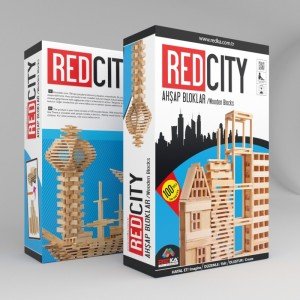 Redka Red City Ahşap Bloklar 100 Parça