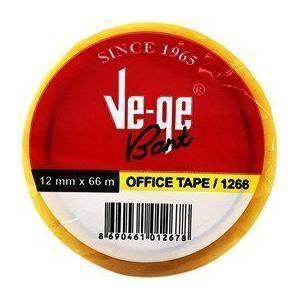Ve-Ge Selefon Bant Sarı Şeritli 12mm x 66m