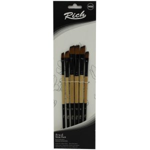 Rich Yeni Seri 04 Fırça Seti Yan Kesik 6'lı