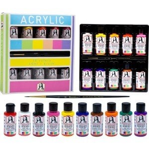 Südor Mona Lisa Akrilik Boya Seti 40ml 10 Renk Fırça Hediyeli