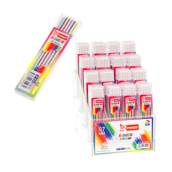 Mikro Kurşun Kalem Ucu Rainbow Karışık Renkli 0.7 mm