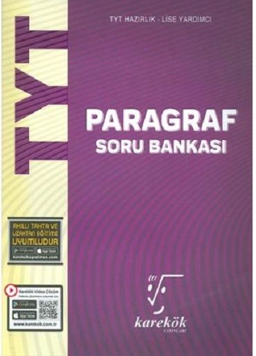Karekök Yayınları YKS TYT PARAGRAF SORU BANKASI