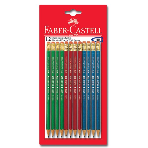 Faber Castell Kurşun Kalem Silgili 12'li