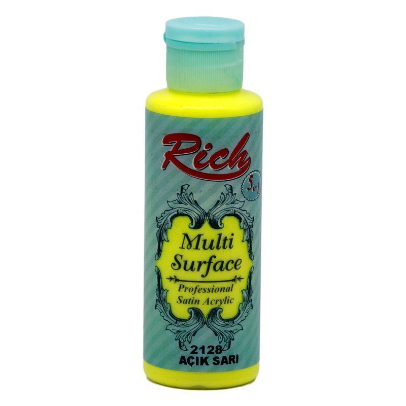 Rich Multi Surface Akrilik Boya 120 cc - Açık Sarı