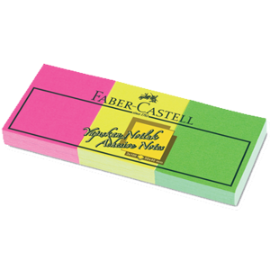 Faber Castell Yapışkan Notluk 50X40mm 3lü Fosforlu 100'lü