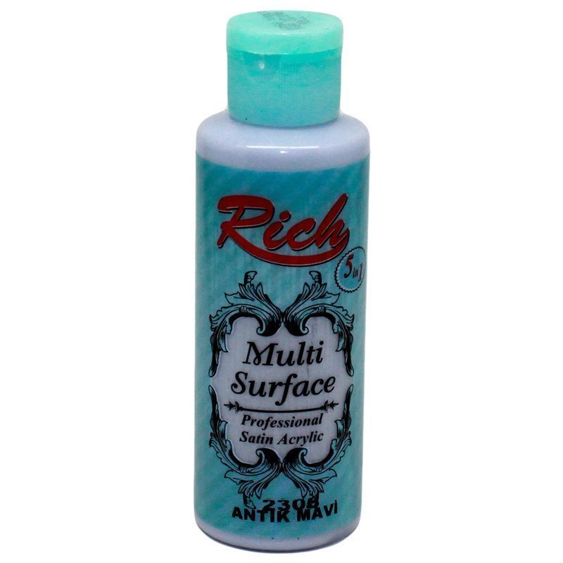 Rich Multi Surface Akrilik Boya 120 cc - Antik Mavi