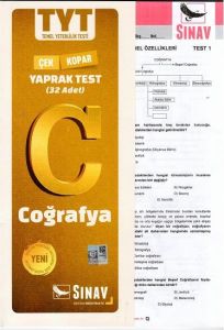 Sınav Yayınları TYT Coğrafya Çek Kopart Yaprak Test