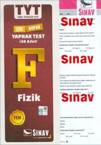 Sınav Yayınları TYT Fizik Çek Kopart Yaprak Test