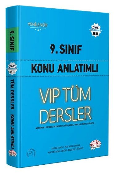 Editör Yayınları 9.SINIF TÜM DERSLER KONU ANLATIMLI MAVİ KİTAP
