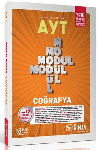 Sınav Yayınları AYT Coğrafya Modül Modül Konu Anlatımlı