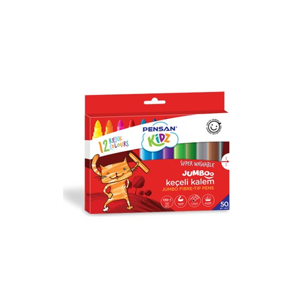 Pensan Kidz Jumbo Keçeli Kalem 12'li