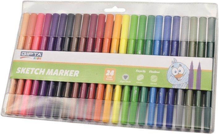 Gıpta Kids Sketch Marker Keçeli Kalem 24'lü