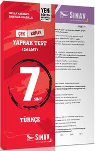 Sınav Yayınları 7. Sınıf Türkçe Yaprak Test