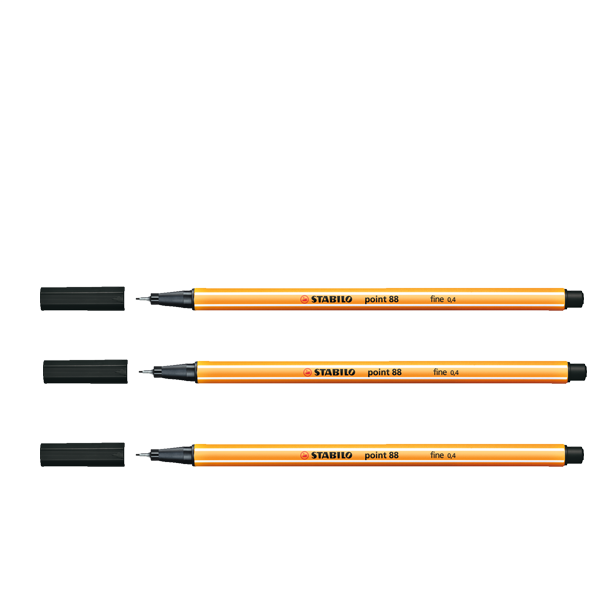 Stabilo Keçe Uçlu İnce Kalem 88 Point 0.4 mm Siyah