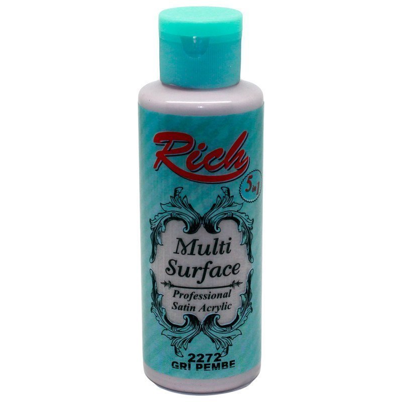 Rich Multi Surface Akrilik Boya 120 cc - Gri Pembe