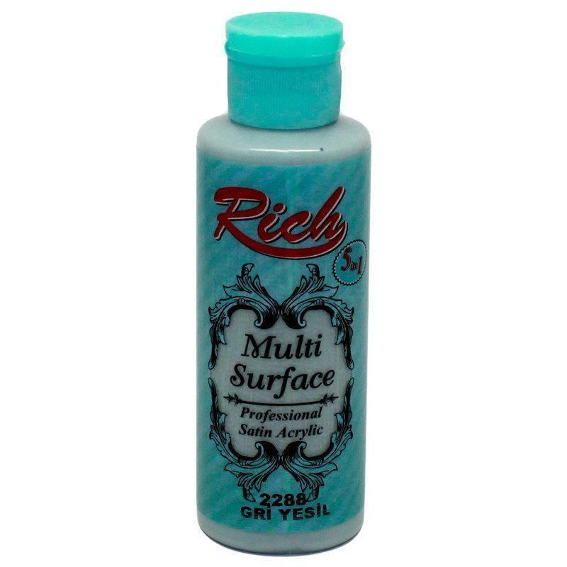 Rich Multi Surface Akrilik Boya 120 cc - Gri Yeşil