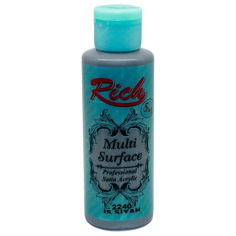 Rich Multi Surface Akrilik Boya 120 cc - İs Siyah