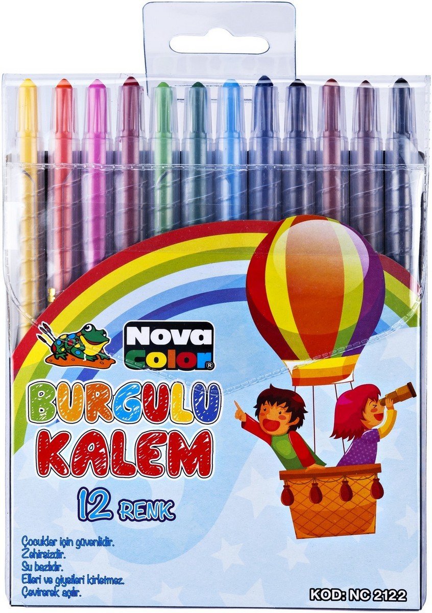 Nova Color Burgulu Kalem 12'li