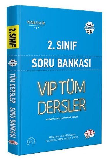 Editör Yayınları 2.SINIF TÜM DERSLER SORU BANKASI MAVİ KİTAP