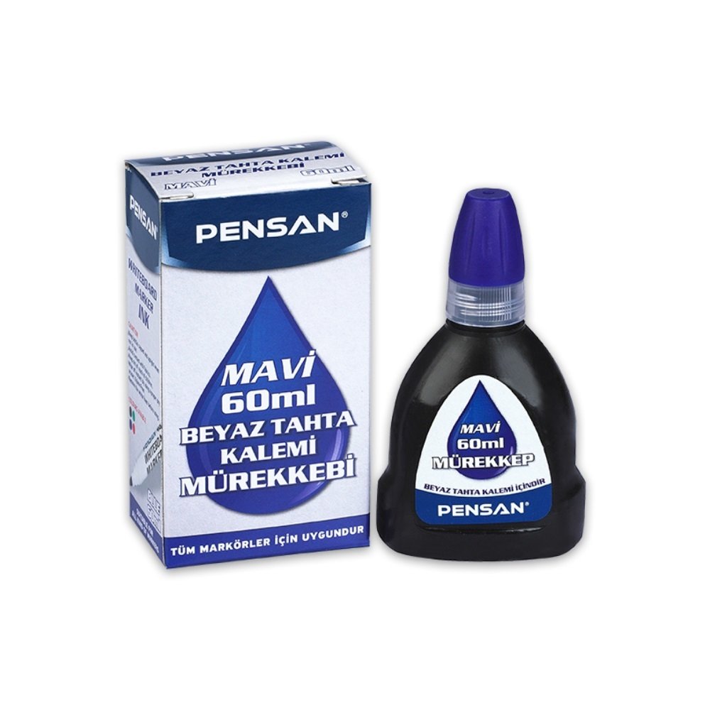 Pensan Tahta Kalem Mürekkebi 60 ml Mavi