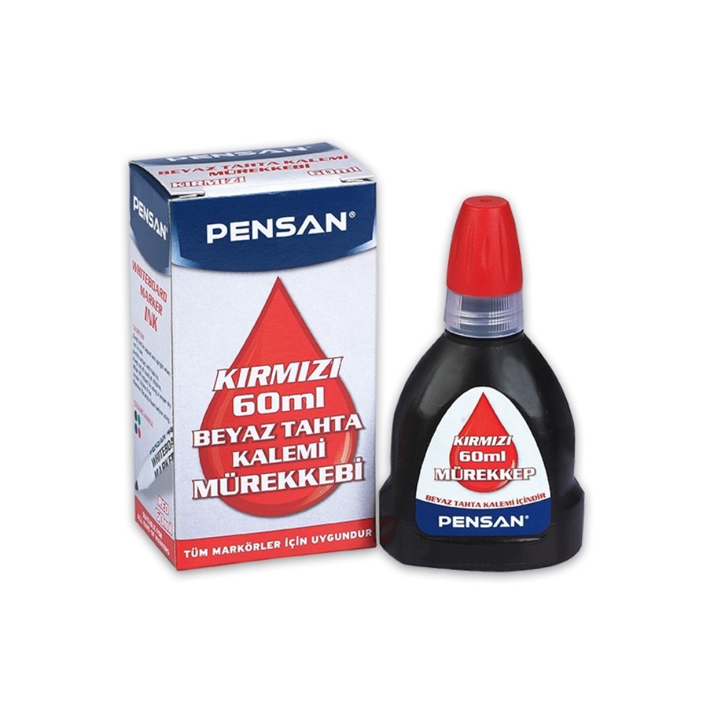 Pensan Tahta Kalem Mürekkebi 60 ml Kırmızı