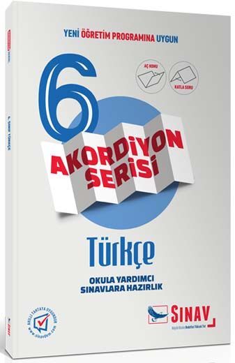 Sınav Yayınları 6. Sınıf Türkçe Akordiyon Kitap