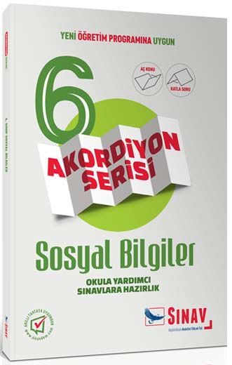 Sınav Yayınları 6. Sınıf Sosyal Bilgiler Akordiyon Kitap