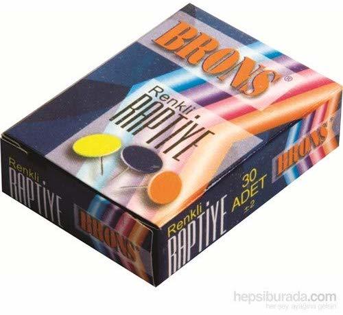 Brons Raptiye Renkli PVC Kaplı 30'lu