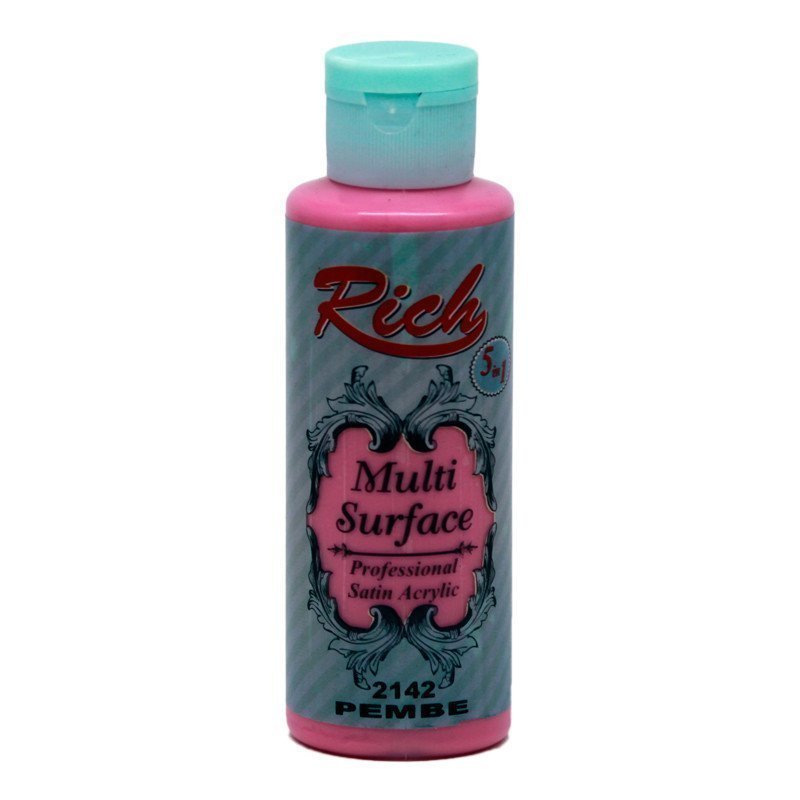 Rich Multi Surface Akrilik Boya 120 cc - Pembe