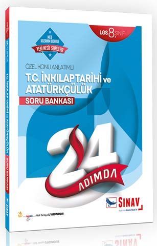 Sınav Yayınları 8. Sınıf LGS T.C. İnkılap Tarihi ve Atatürkçülük 24 Adımda Özel Konu Anlatımlı Soru Bankası