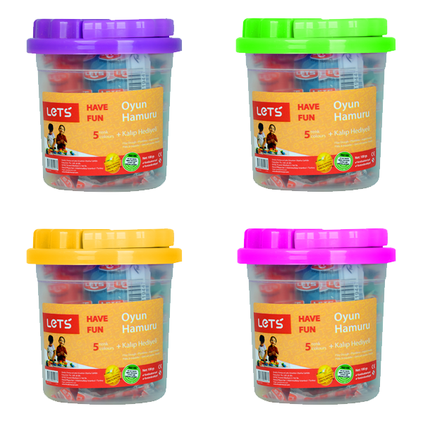 Lets Oyun Hamuru Kalıp Hediyeli 100 GR 5 Renk