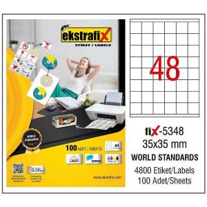 Ekstrafix Laser Etiket 35 X 35 mm