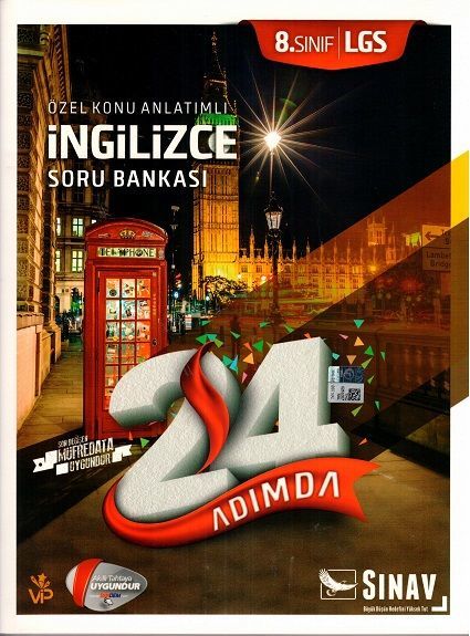 Sınav Yayınları 8. Sınıf İngilizce 24 Adımda Özel Konu Anlatımlı Soru Bankası