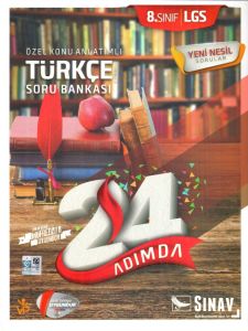 Sınav Yayınları 8. Sınıf LGS Türkçe 24 Adımda Özel Konu Anlatımlı Soru Bankası