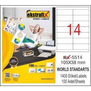 Ekstrafix Laser Etiket 105x38