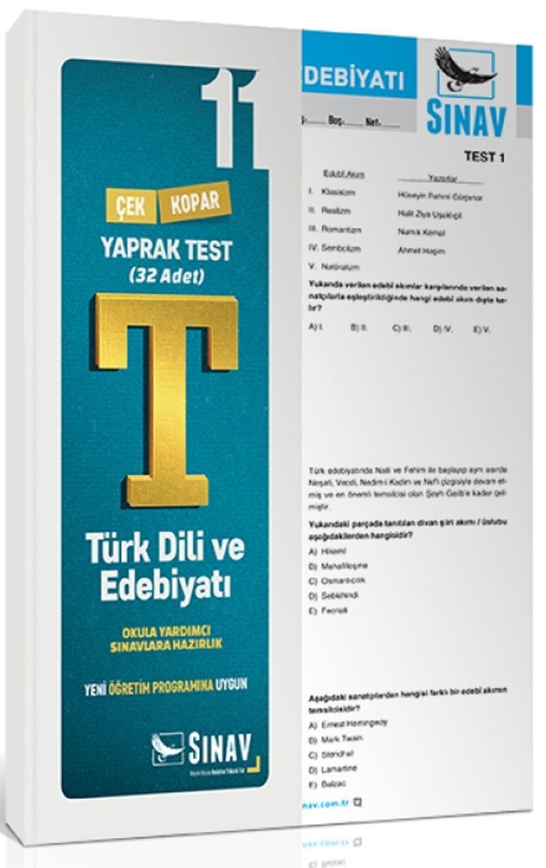 Sınav Yayınları 11. Sınıf Türk Dili ve Edebiyatı Yaprak Test