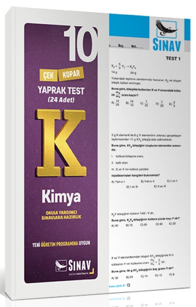 Sınav Yayınları 10. Sınıf Kimya Yaprak Test