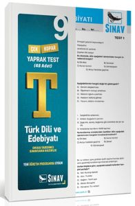Sınav Yayınları 9. Sınıf Türk Dili ve Edebiyatı Yaprak Test