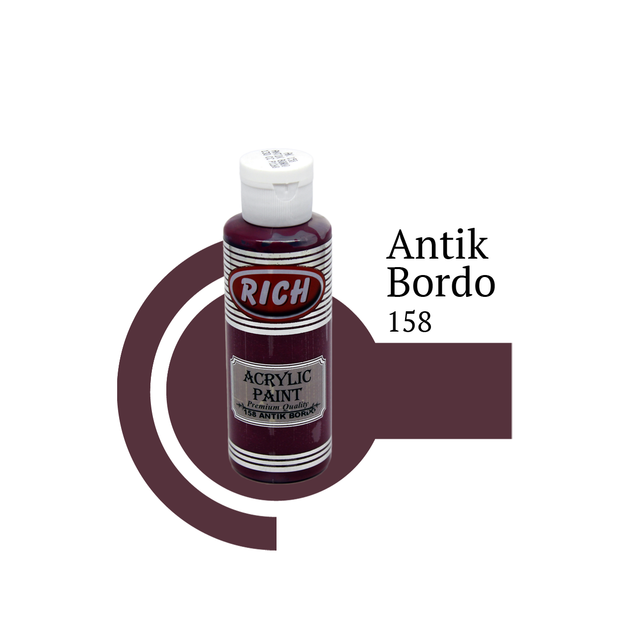 Rich Akrilik Boya 120 cc - Antik Bordo