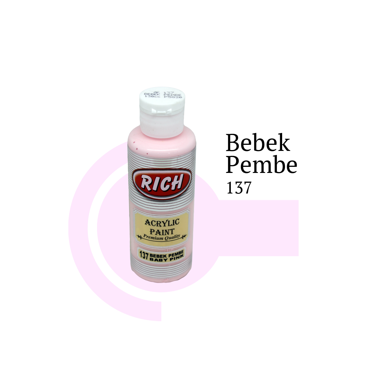 Rich Akrilik Boya 120 cc - Bebek Pembe